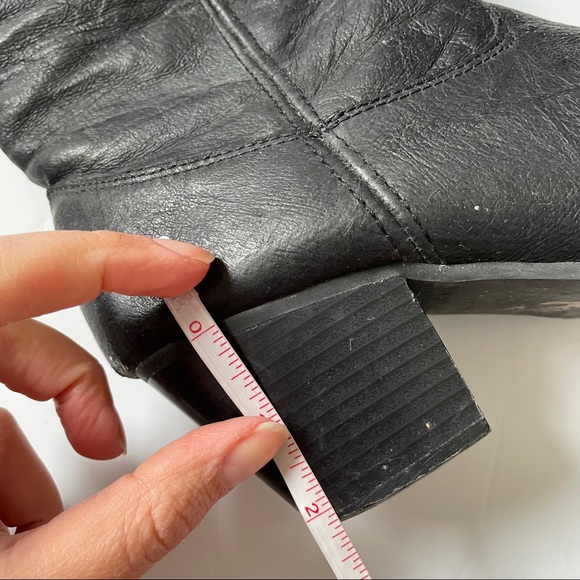 Black Cowboy Boots With Silver Toe Detail Size 8.5/9 - Picture 6 of 10